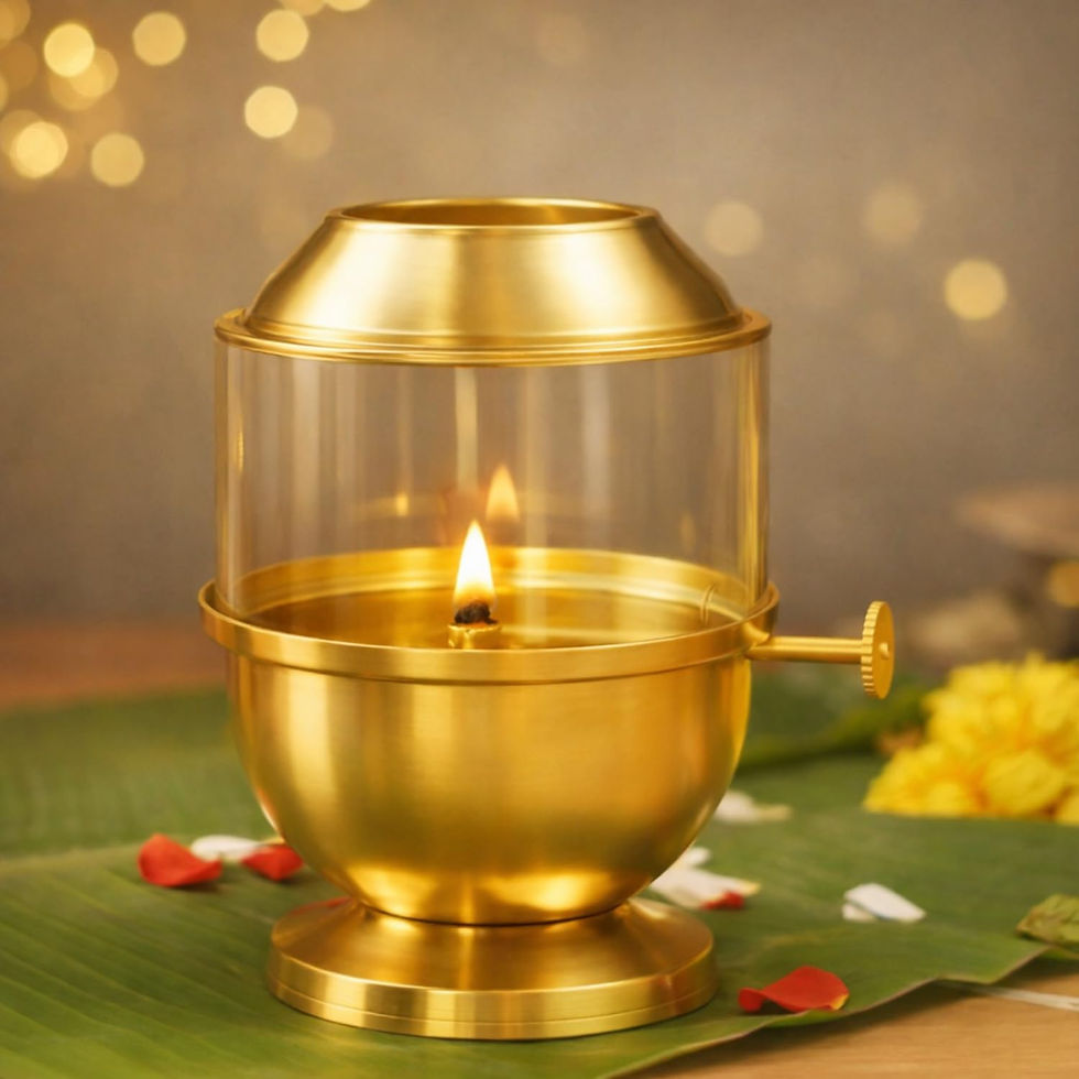 Thumbnail: Vrindavan Handicrafts - Large Diya, 250ml Oil Capacity, 2 Wicks Included
