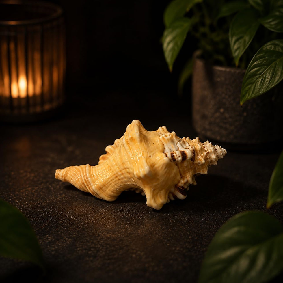 Thumbnail: 13L x 6.5W x 5.5H cm Ganesh Shankh Conch Shell