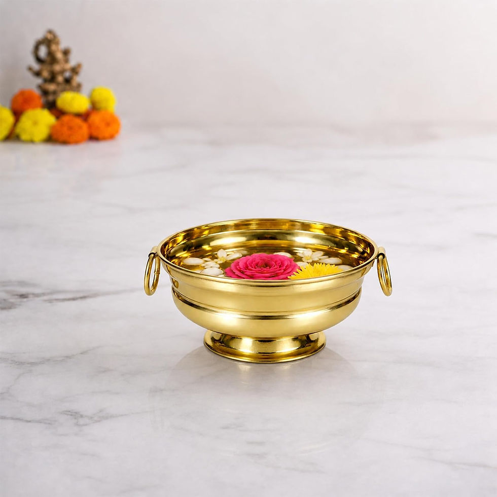 Thumbnail: Brass Urli Bowl with Handles