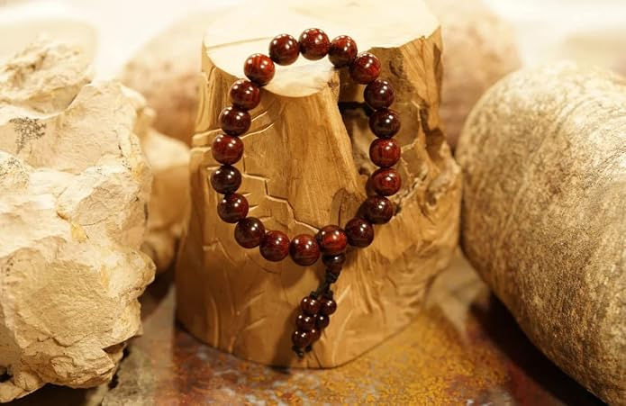 Thumbnail: 16mm Natural Red Chandan Bracelet 