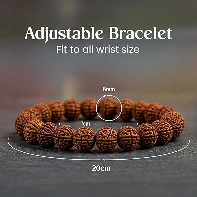 Thumbnail: Vrindavan Handicrafts - 5 Mukhi Rudraksha Bracelet
