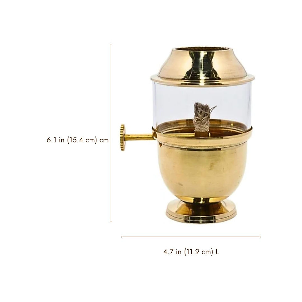 Thumbnail: Vrindavan Handicrafts - Large Diya, 250ml Oil Capacity, 2 Wicks Included