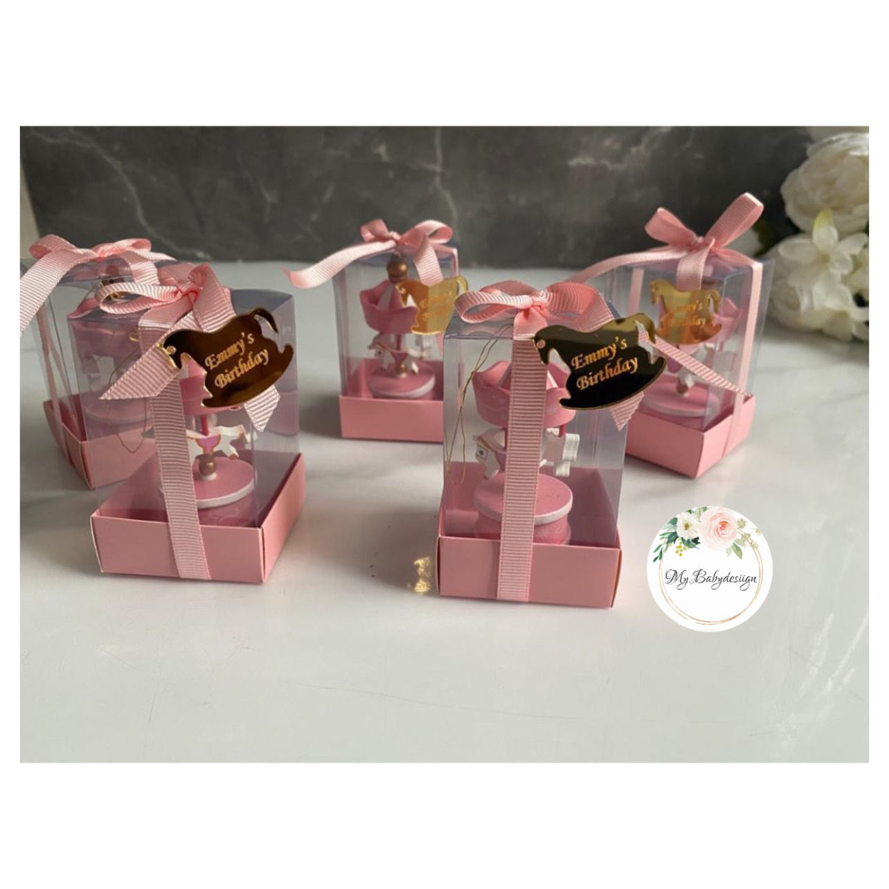 Carrousels personnalisés avec boîtes 