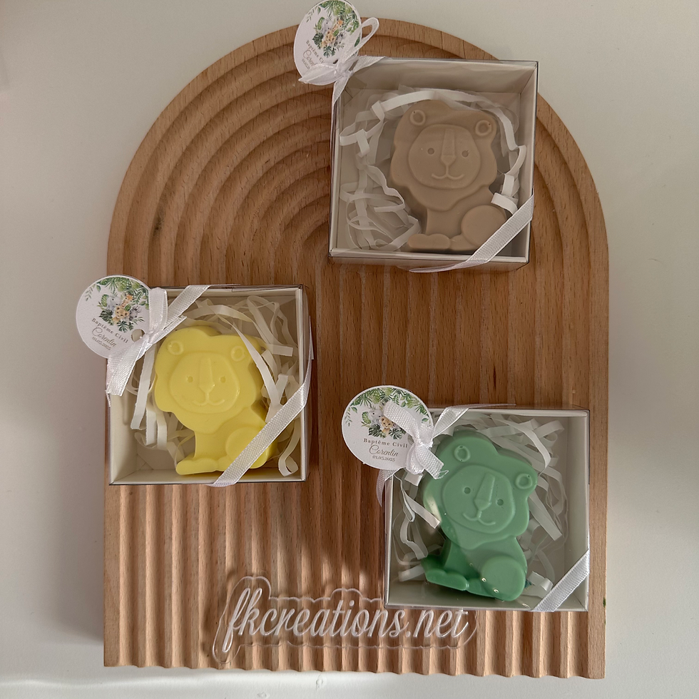 Animaux de la savane en savon parfumé