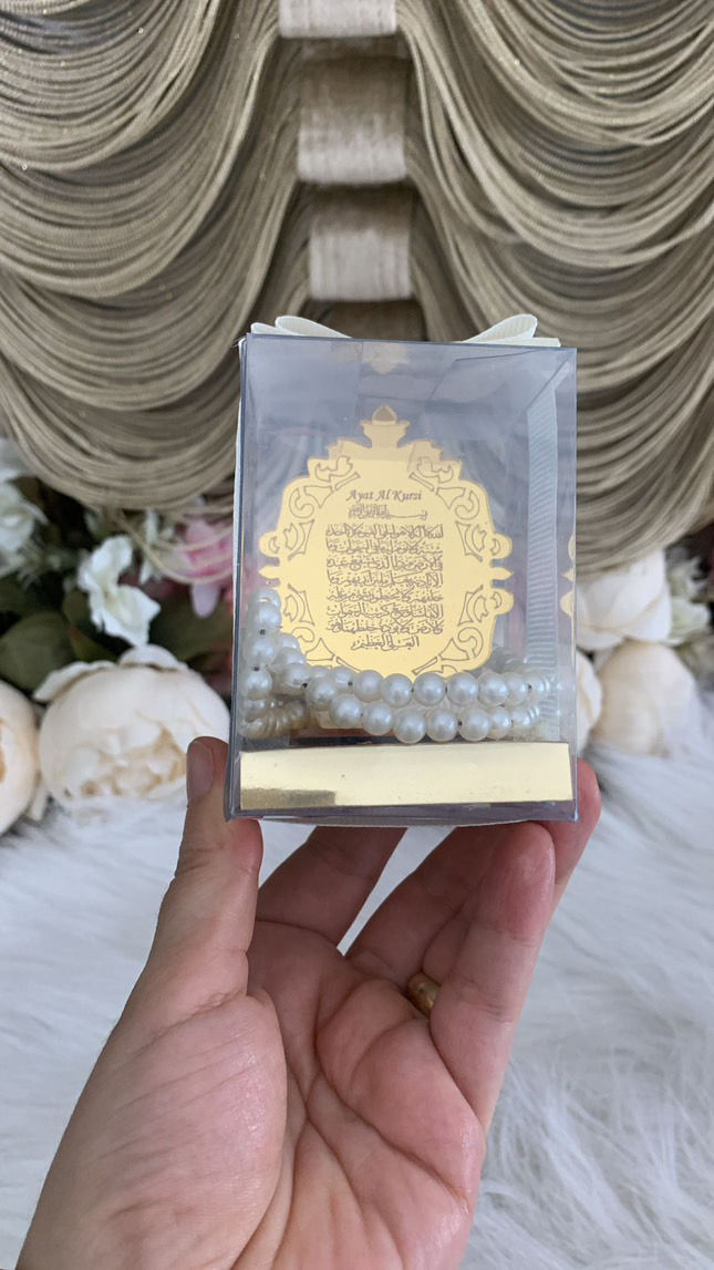 Miniature : Coffrets : Plaque personnalisée avec boîte et chapelet 