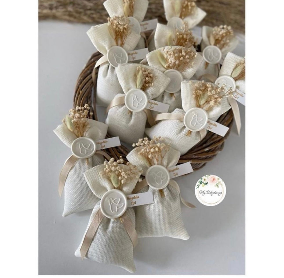 Sachets de lavande personnalisés avec cire