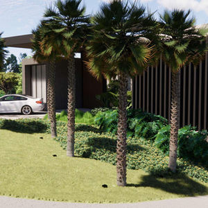 Fachada de casa de alto padrão em condomínio em Goiânia executada pela TREND Engenharia

