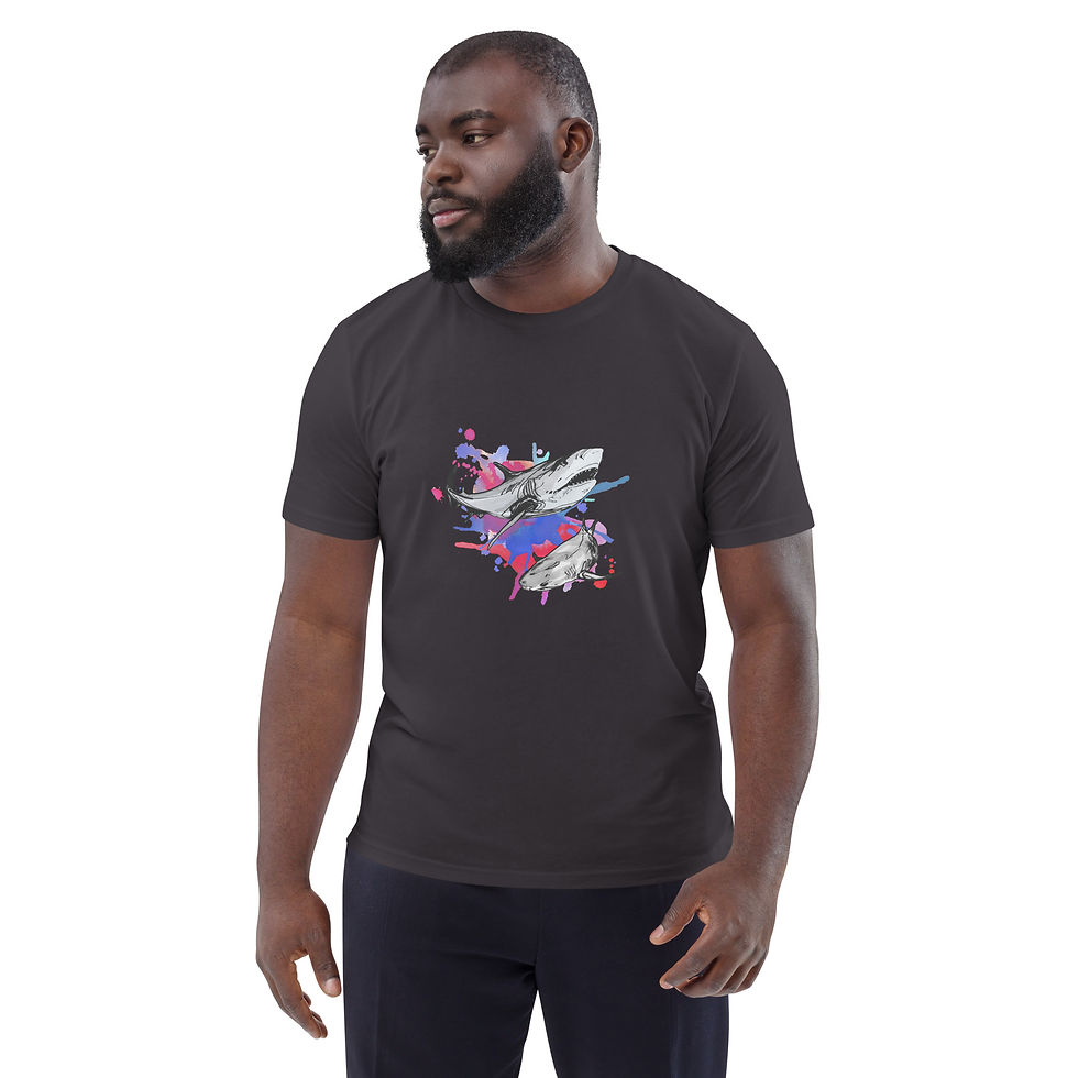 Thumbnail: Ink Fins Unisex organic cotton t-shirt copy