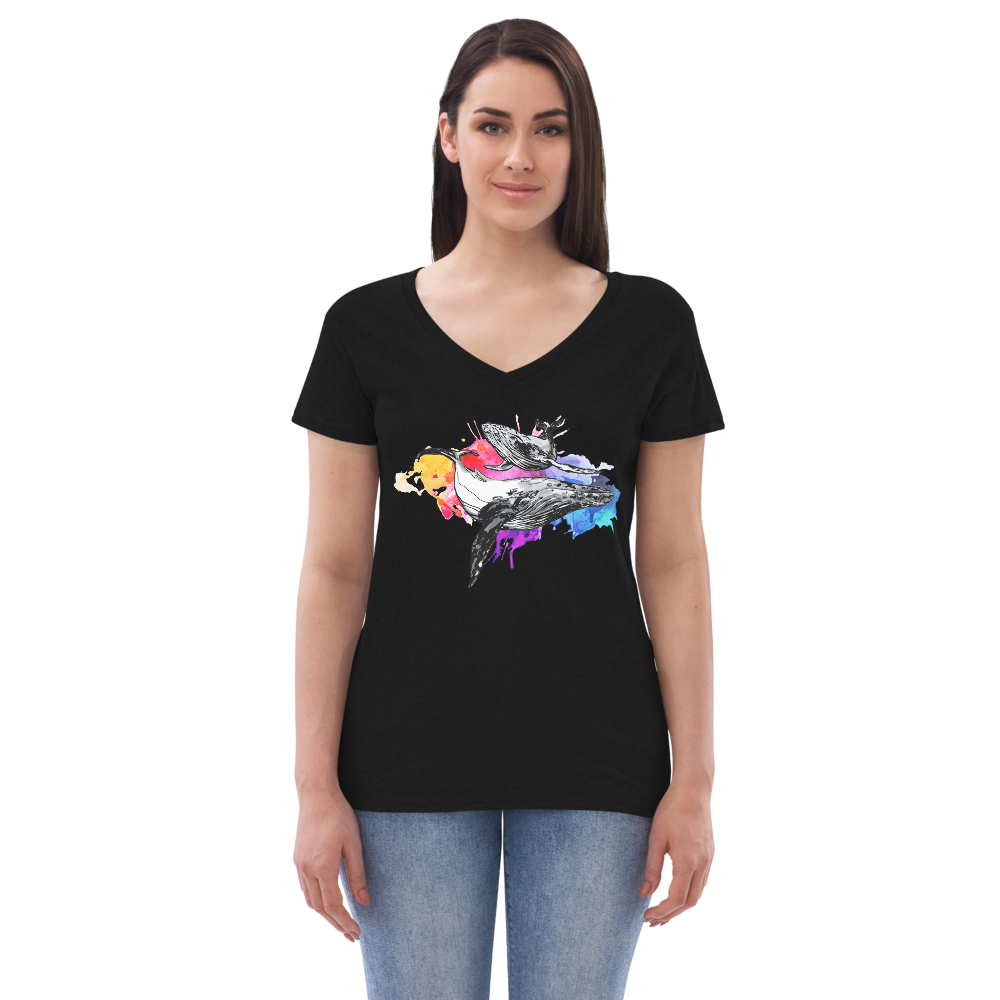 Whale Women’s Recycled V-neck Tee - US
