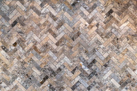 Rustic tile kitchen backsplash