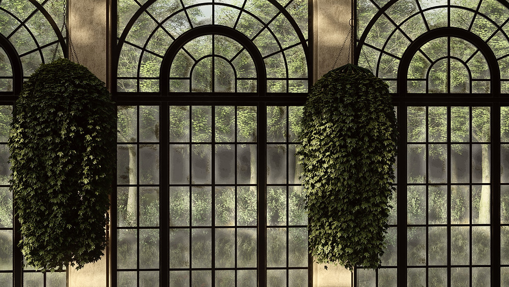 Image of Lumion Custom Hanging Plant Created for Longwood. Image by The Lumion Collective