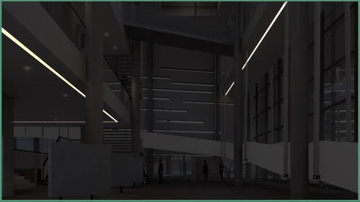 Image showing Area Lights in Museum designed by Obra Visual. Image byThe Lumion Collective