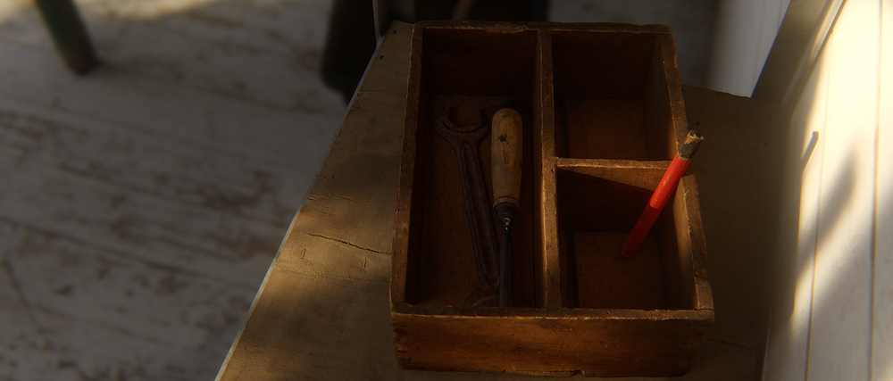 Image of wooden box with tools. Image by The Lumion Collective