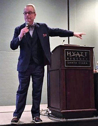 Dr. Joe Plaud delivering an Invited Address and Lecture