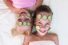 Girls with Cucumber Facial