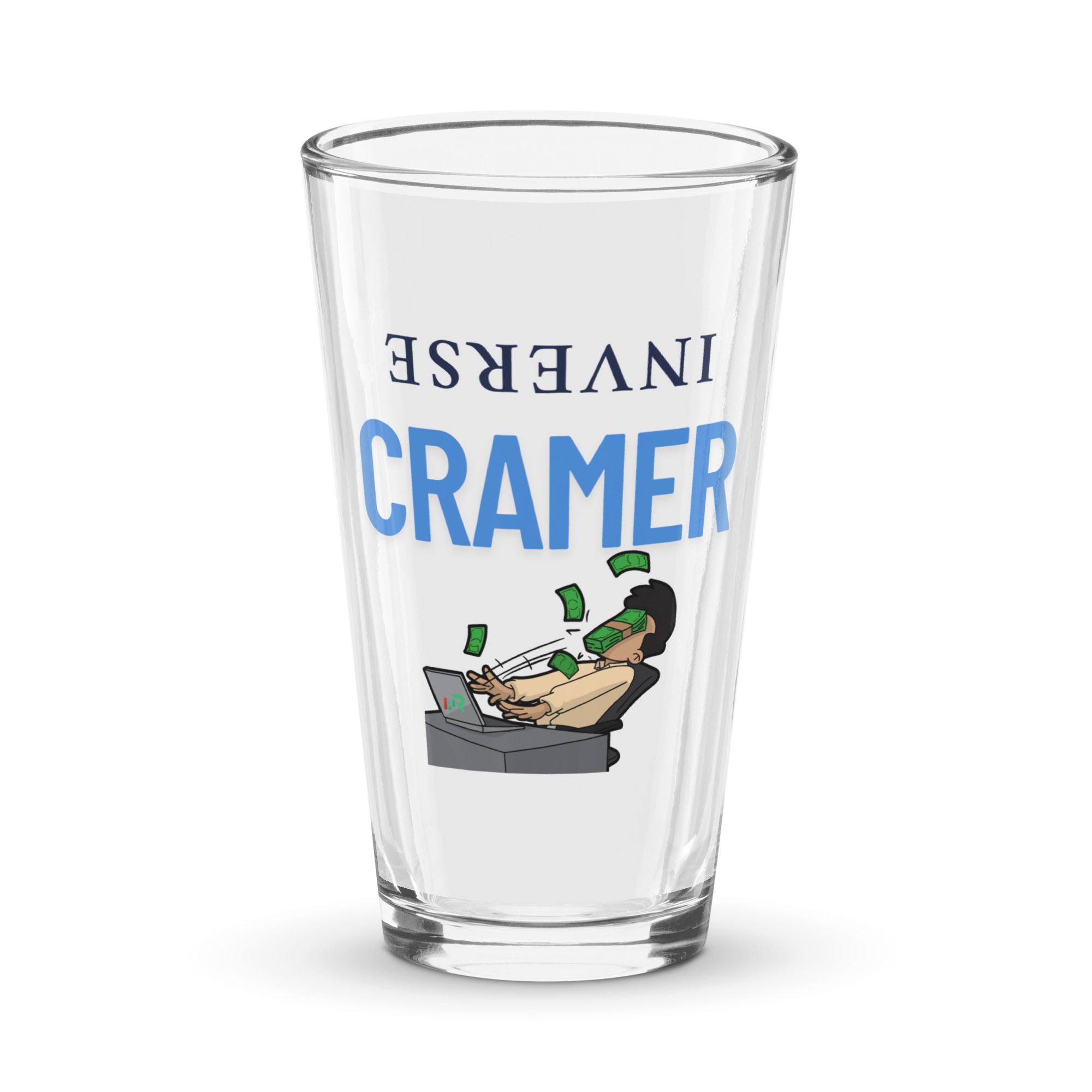 INVERSE CRAMER Shaker Pint Glass 16 oz (473ml)