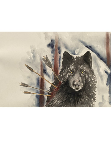Black Wolf with Arrows | The Briggemans' Art