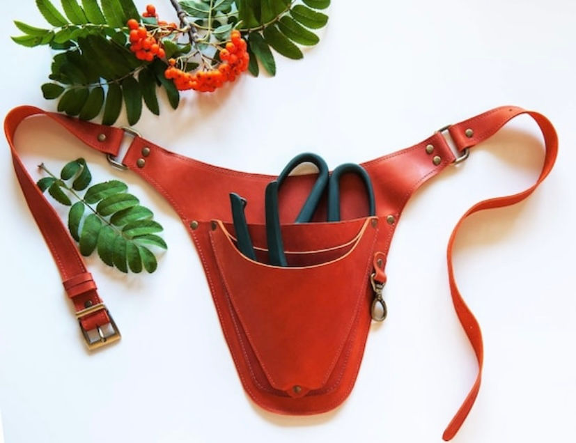 Прев'ю: Помаранчевий шкіряний ремінь для інструментів ручної роботи