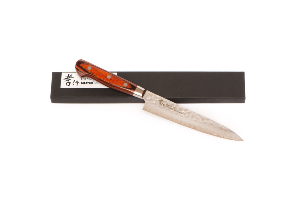 Sakai Takayuki 33-Layer VG10 Damascus Hammered Japanese Petty Knife 150 mm