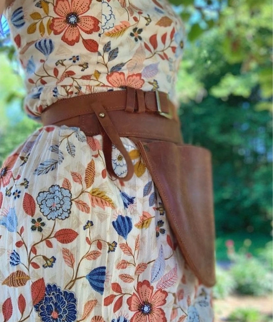 Миниатюра: Кожаный Пояс-Кобура-Коричневый