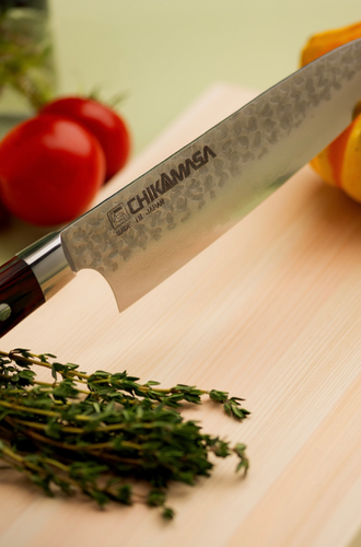 Японський шеф-ніж Santoku Chikamasa 180 mm | Kenzan Kiev Shop