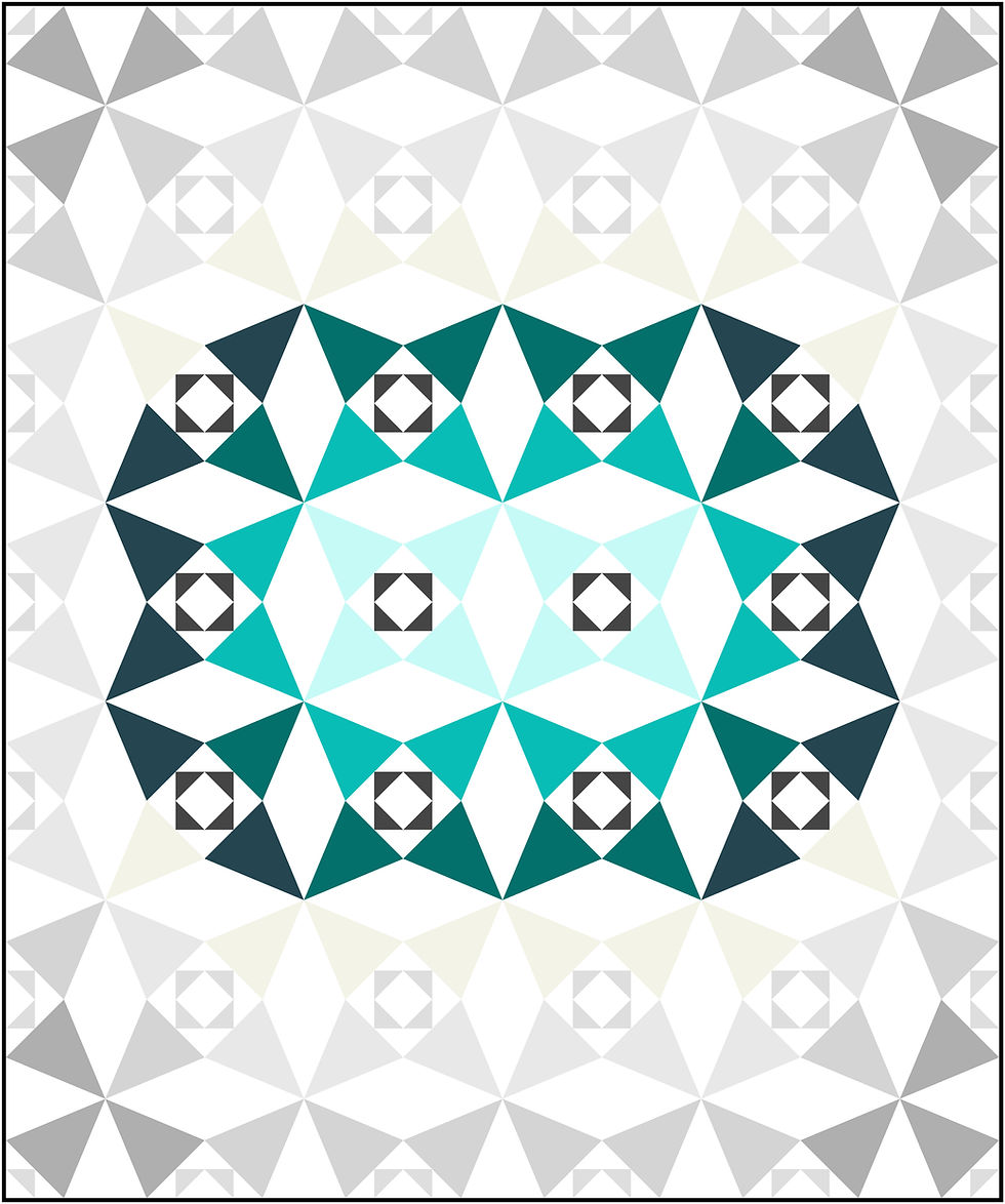 Thumbnail: Seud Medallion Quilt PDF Pattern