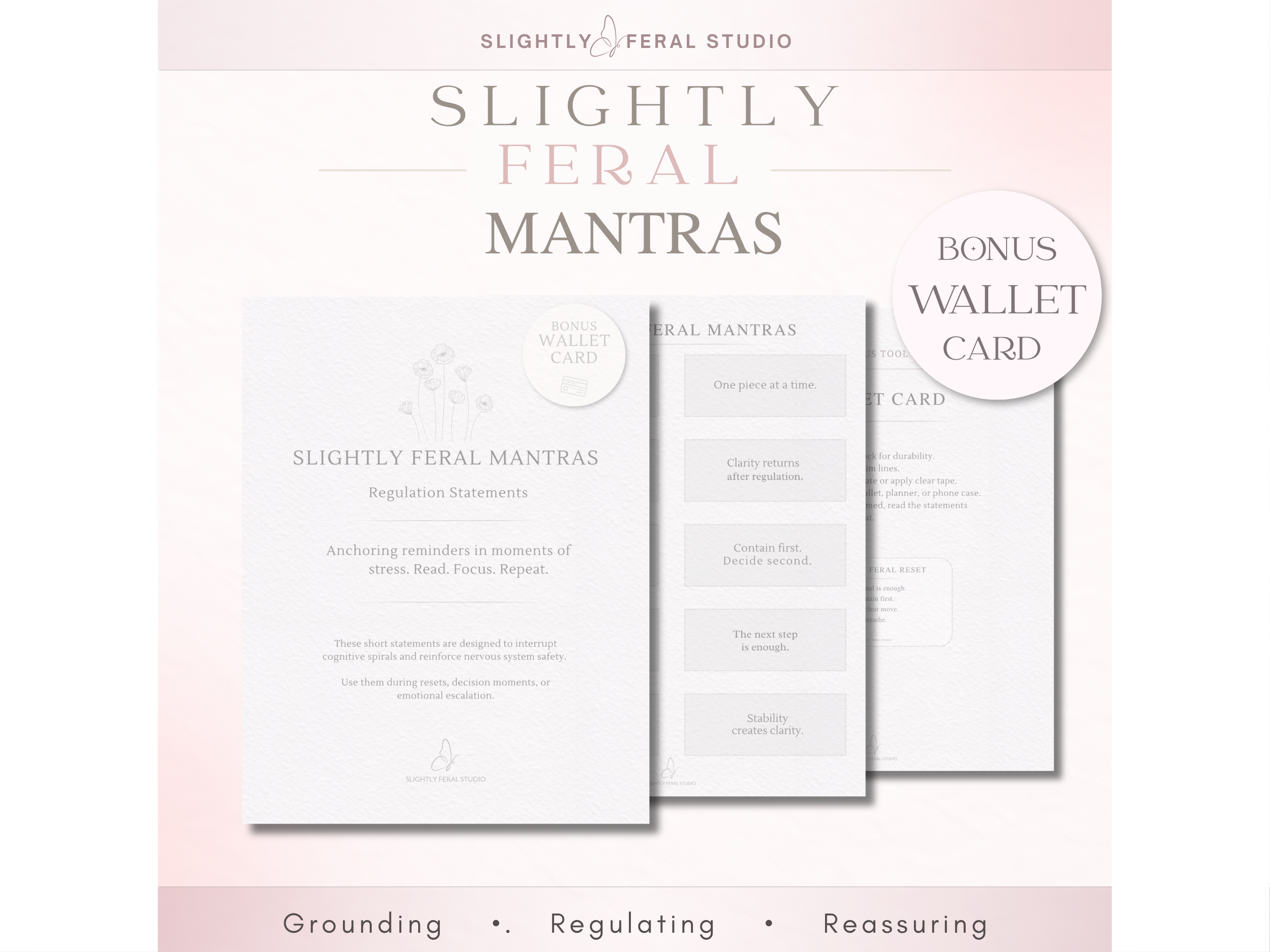 nervous system regulation mantras printable pdf