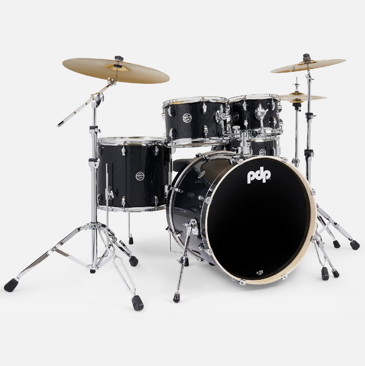 PDP Mainstage 5-Piece Complete Drum Kit (Black Sparkle Finish Ply)