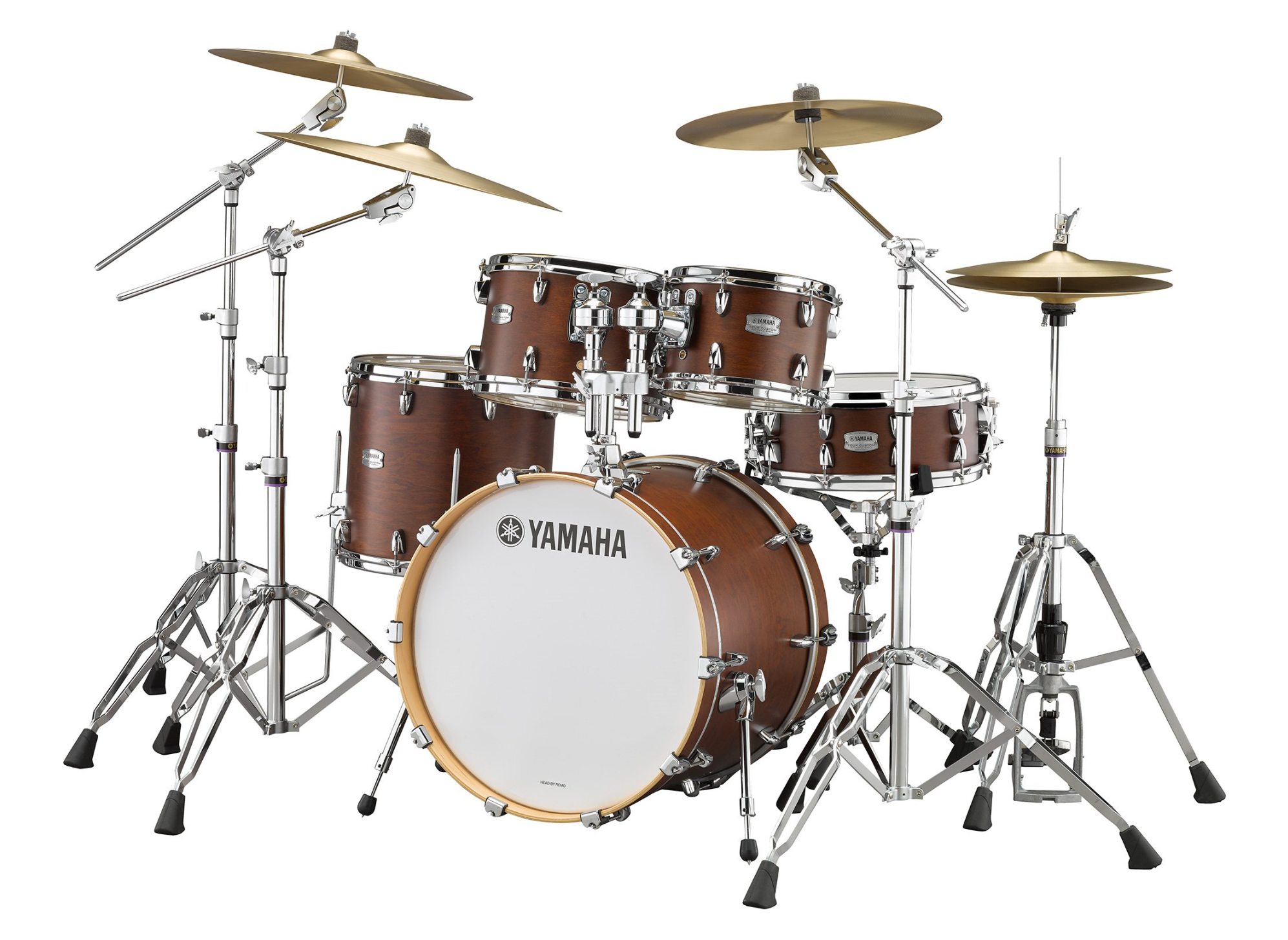 Yamaha Tour Custom 4 Piece Shell Pack with 22" Bass Drum Chocolate Satin