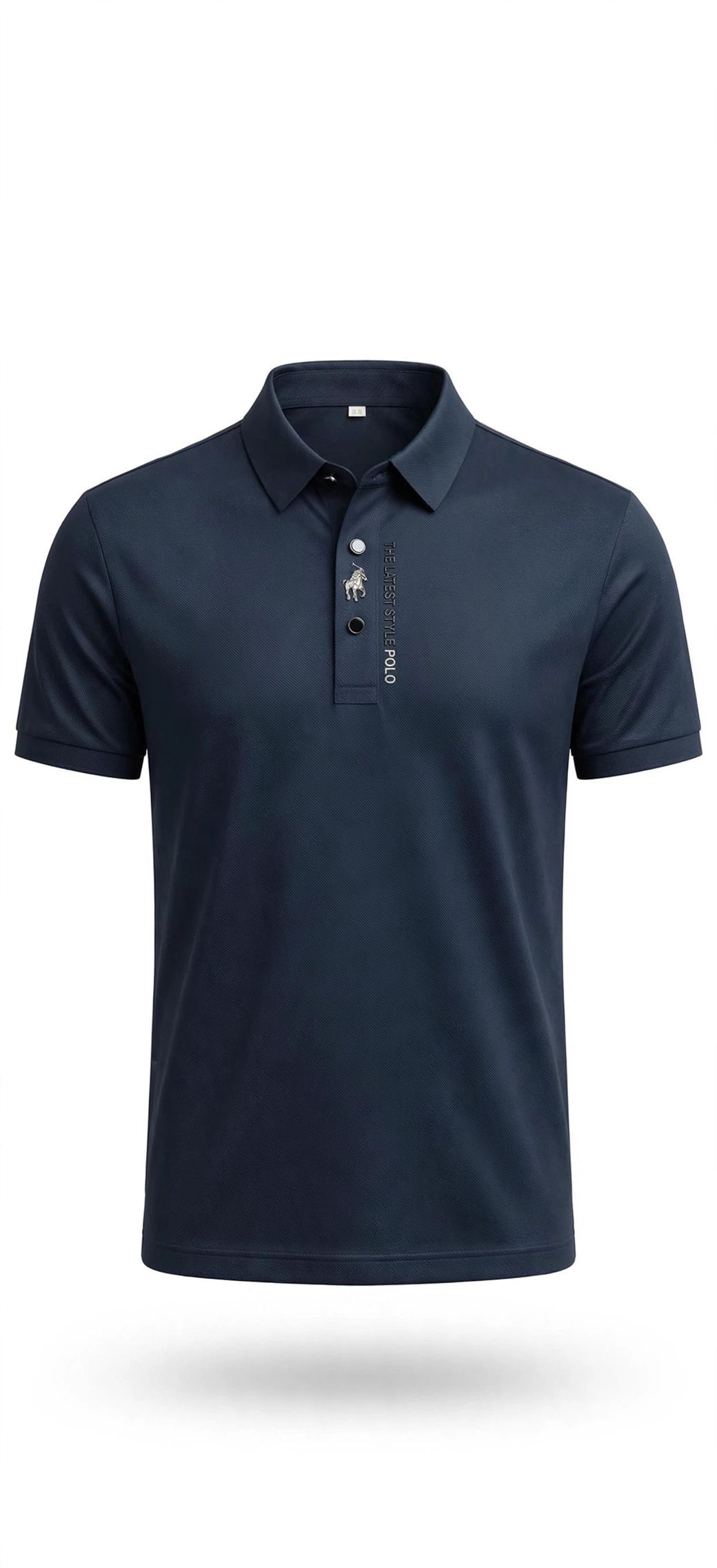 Camisa polo masculina manga curta- azul marinho