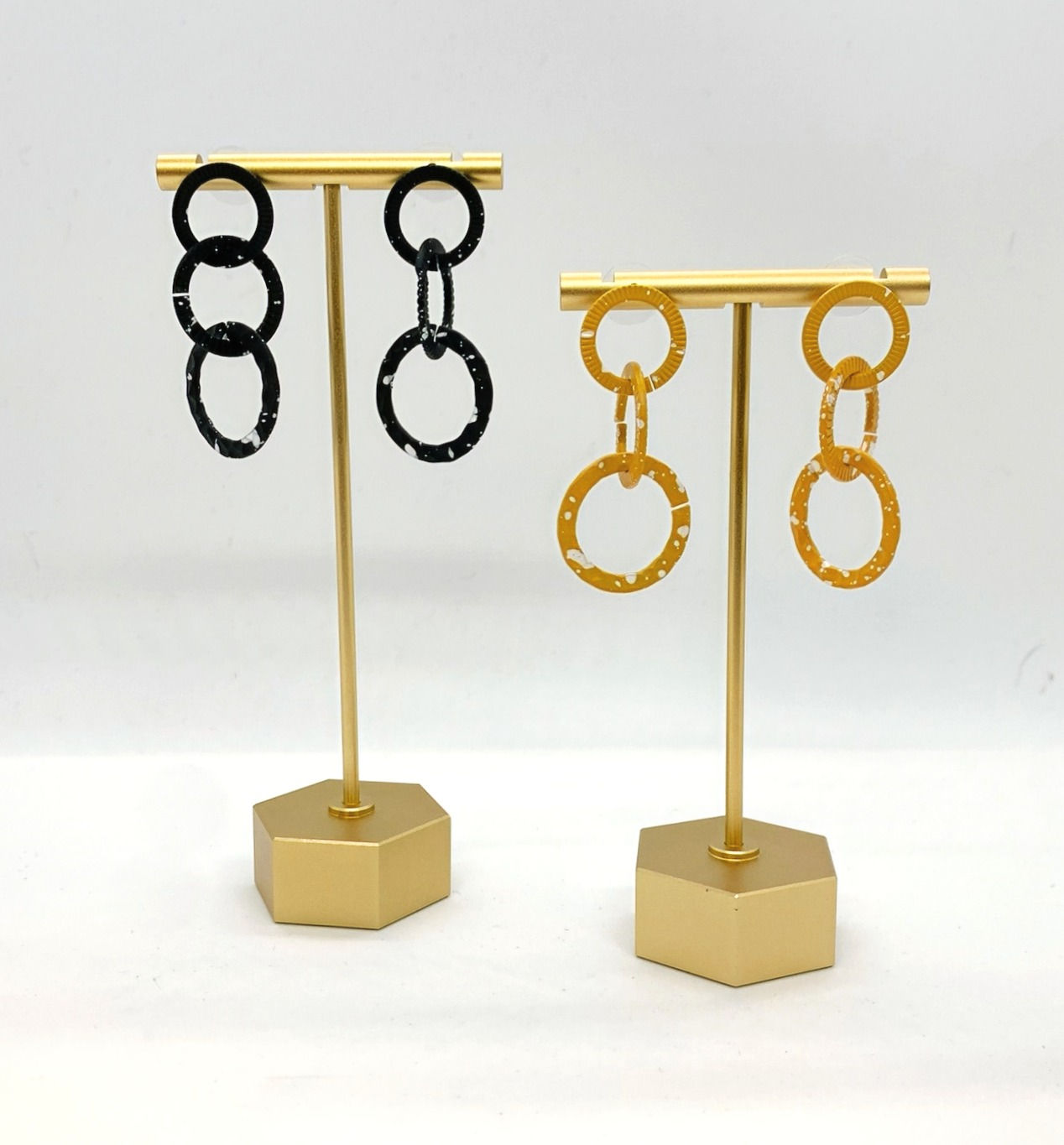 Triple Metal Circle Earring