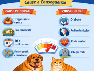 Obesità nel cane e nel gatto: cause, effetti sulla salute e perché è così importante intervenire