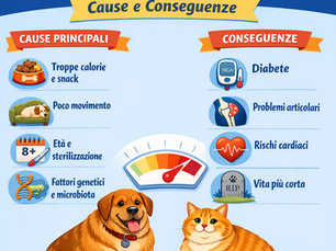 Obesità nel cane e nel gatto: cause, effetti sulla salute e perché è così importante intervenire