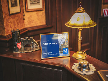 Nasz wspólny sukces: Pałac Gruszów z oceną 9.8 w Traveller Review Awards 2026!