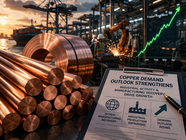 Copper Demand Outlook Strengthens as Industrial Activity Signals Recovery in Global Manufacturing