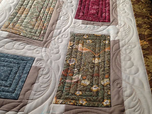 Floating Rectangles Machine Quilted by S