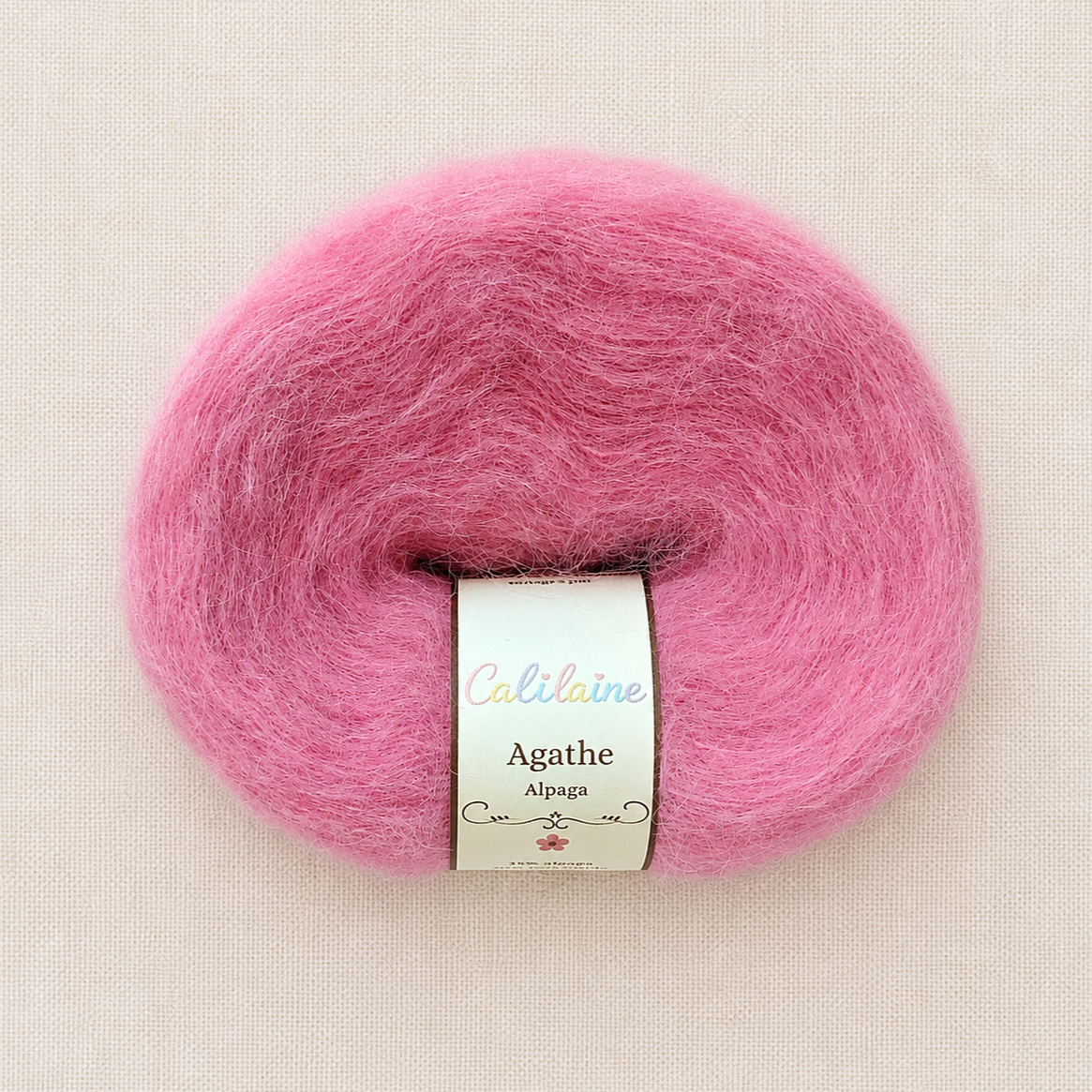 AGATHE alpaga - Rose bonbon