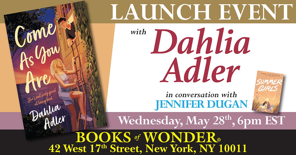COME AS YOU ARE launch in conversation with Jennifer Dugan