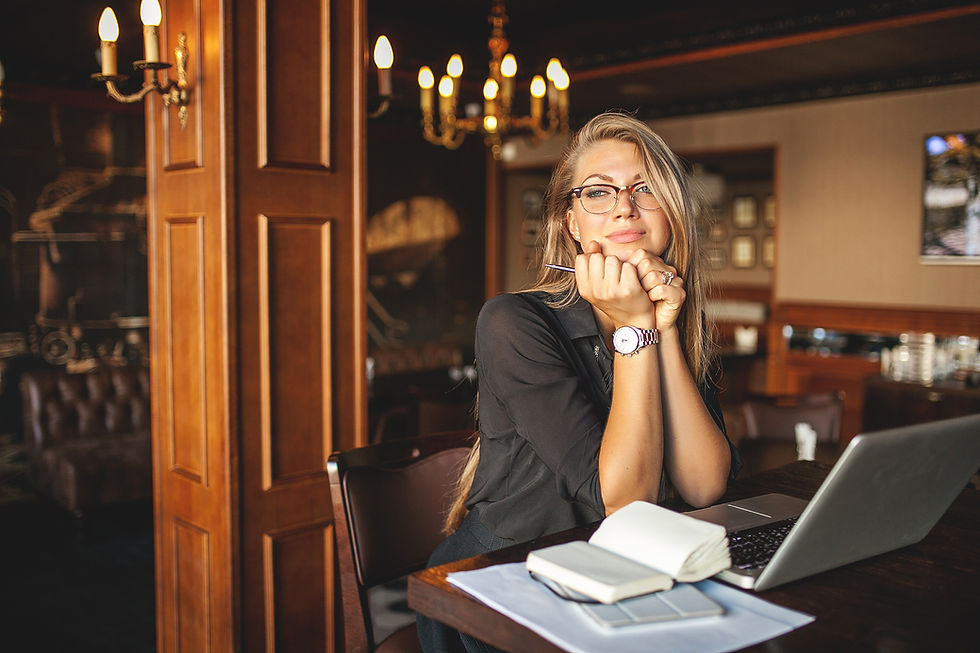 Woman In Cafe