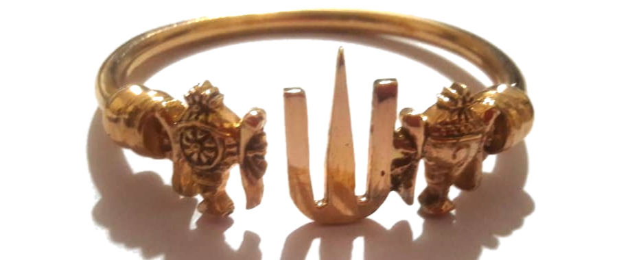 Shruthi Traders Panchaloham/Panchadhatu Shanku Chakra Naama Kaappu (U Shape)