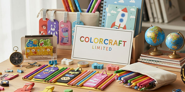 create a picture for different stationeries and accessories for travel ID Bags tag ,kids s