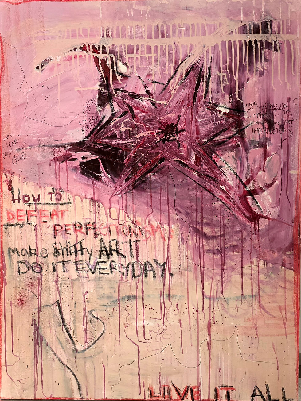 Original art piece showcasing rejection of perfectionism