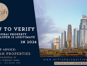 How can I verify if a Dubai property developer is legitimate in 2026