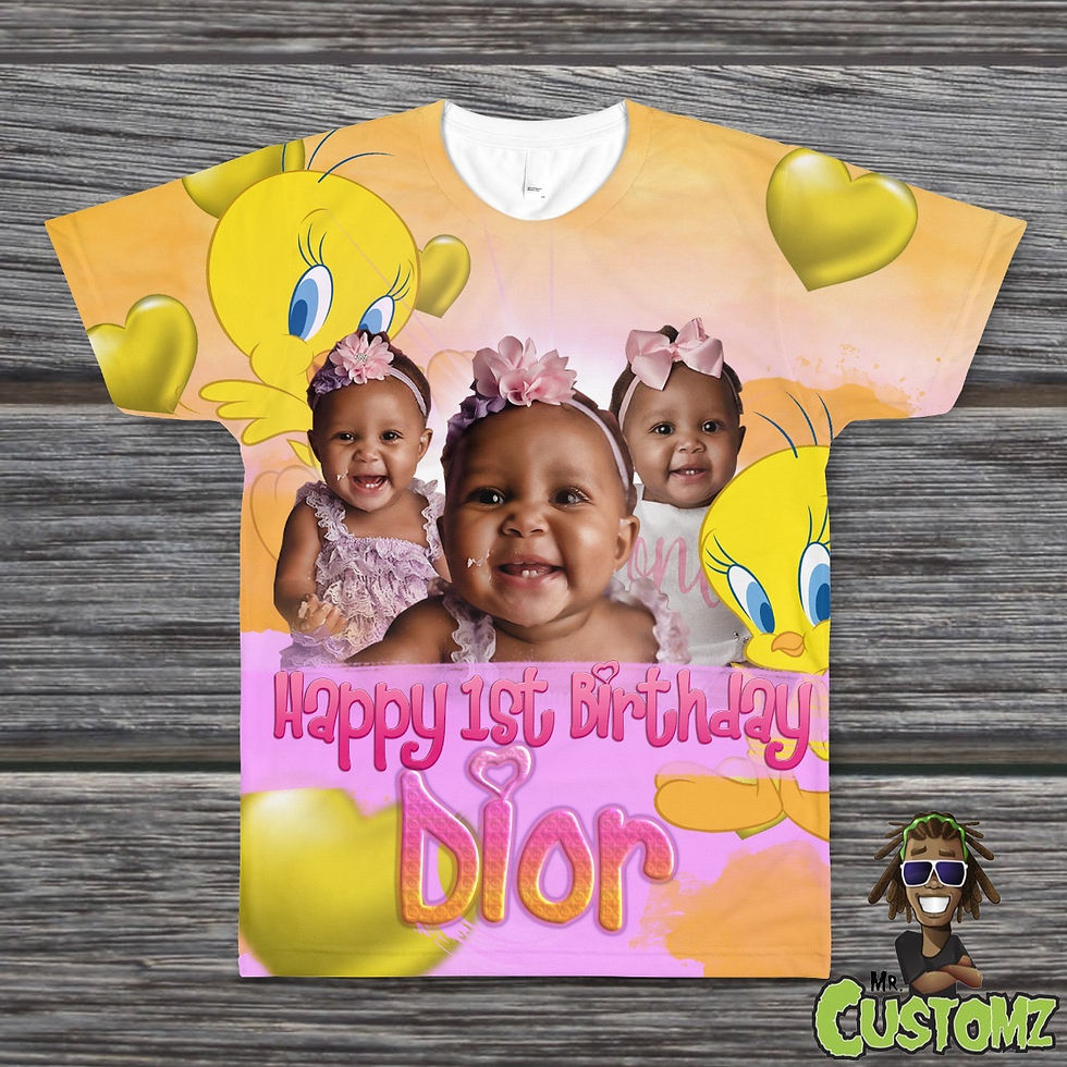 Thumbnail: CUSTOM 3D BIRTHDAY SHIRTS (FRONT ONLY)