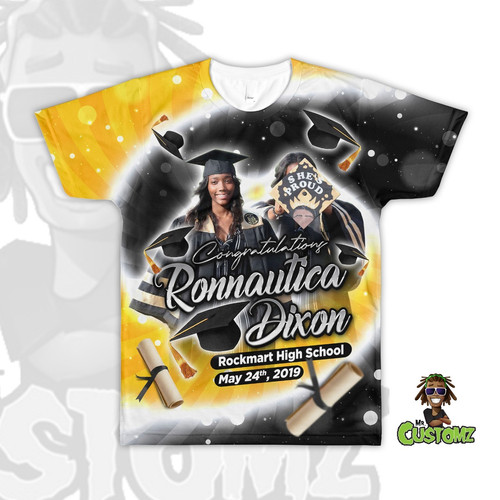 CUSTOM 3D GRADUATION SHIRTS (FRONT ONLY 