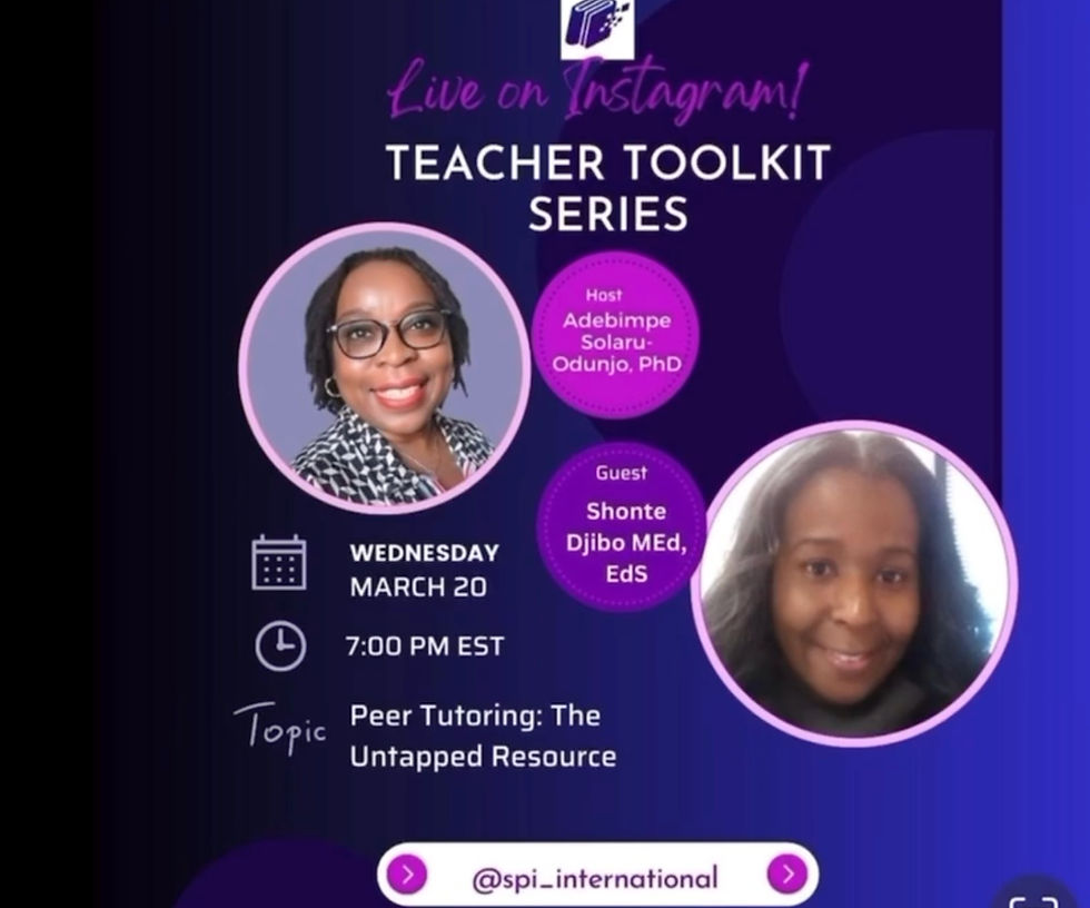 Peer Tutoring Workshop: The Untapped Resource