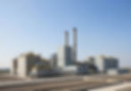 A factory producing cement and with pollution under control