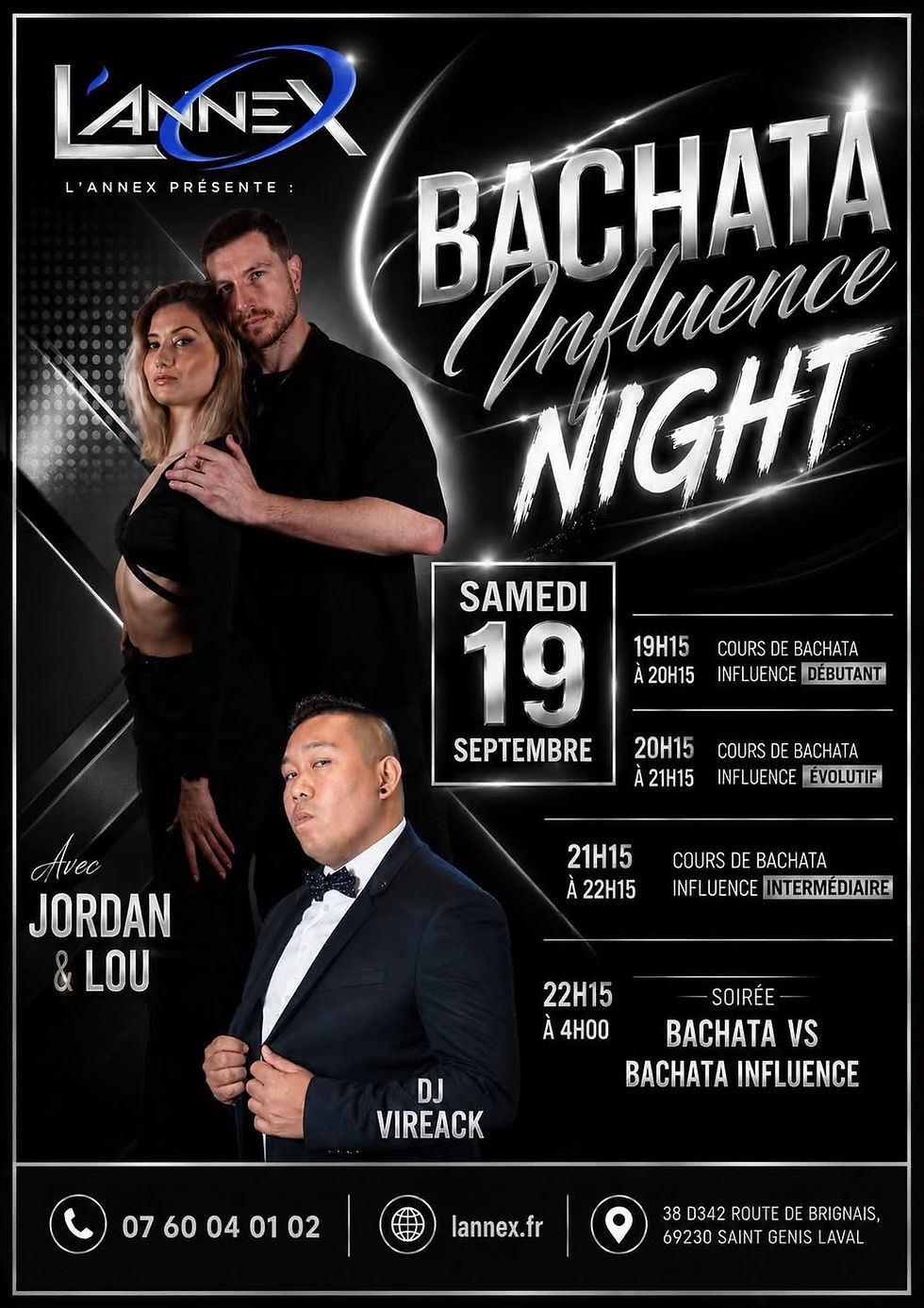 BACHATA INFLUENCE NIGHT (COURS ET SOIREE)