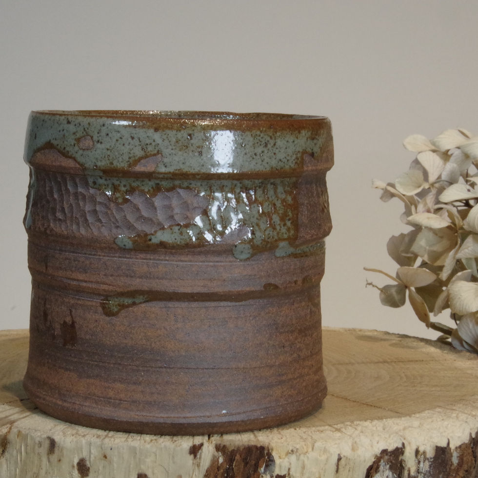 mug artisanal en grès roux de Puisaye