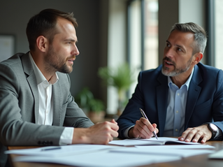 Financial planner advising a client